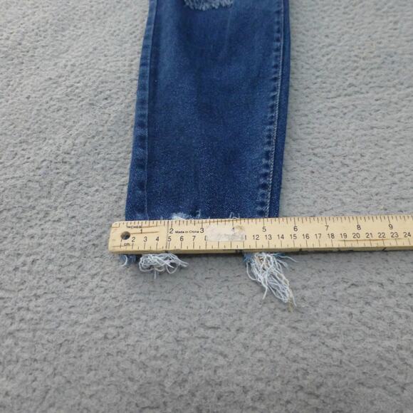 Kancan Jeans Womens XL High Rise Ankle Skinny Raw Hem Med Wash Blue Denim - Picture 10 of 11